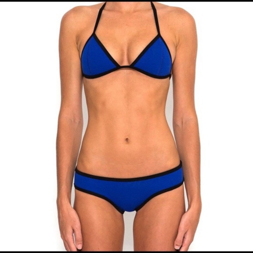 ❌SOLD blue triangl bikini set